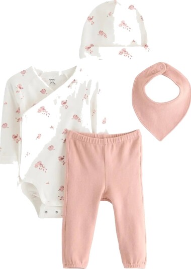 Lindex 4 Piece Baby Starter Kit Pink 68