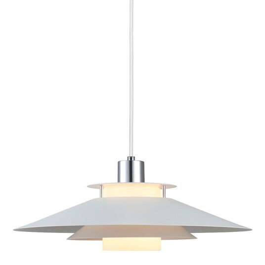 Halo Design Rivoli Pendel Hvit Krom Ø40 cm