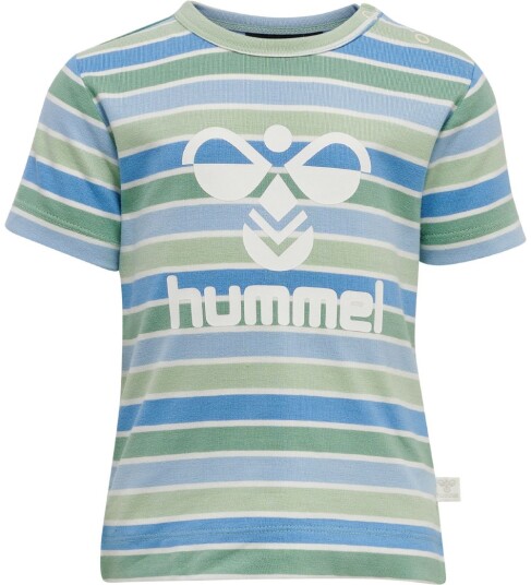 Hummel T skjorte hmlPELLE Grået Jade 1 år 80 T skjorte Blå Grønn