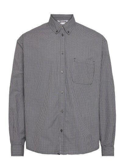 Weekday Loose Button Down Poplin Shirt Black S