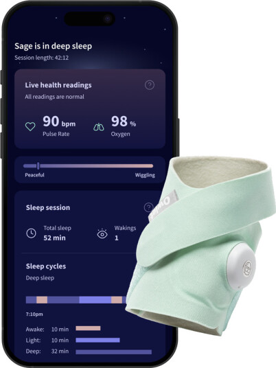Owlet Dream Sock Babycall Mint Owlet Dream Sock Babycall Mint