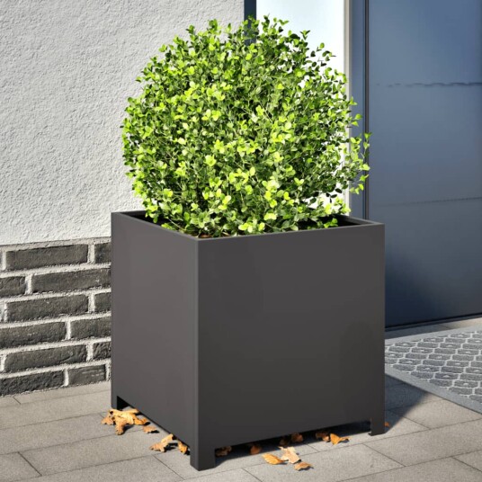 vidaXL Plantekasse svart 50x50x50 cm cortenstål