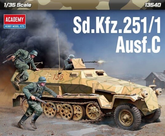Academy SD.Kfz.251/1 Panserkjøretøy Byggesett 1:35