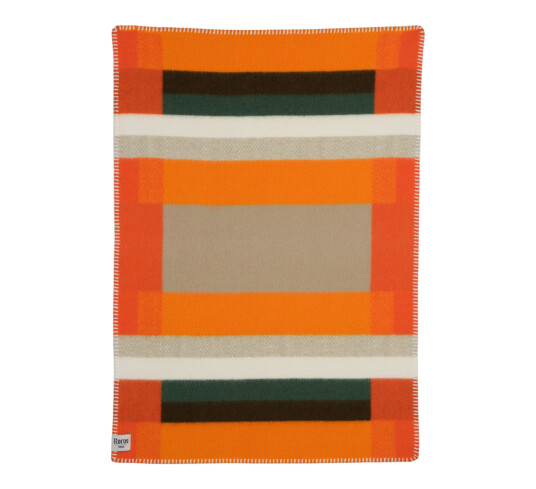 Røros Tweed Mikkel babypledd oransje 67x100 cm