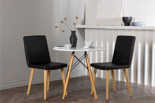 Venture Home Danburi Spisegruppe 60 cm Rund med 2 Today Stoler Sort