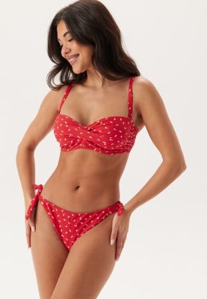 BUBBLEROOM Twisted Bikini Top Red/Floral 75A