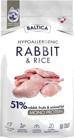Baltic Agro Hypoallergenic Baltica Nutraceutic Rabbit & Rice Xs S 3 kg
