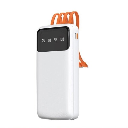 Dudao K6Pro 10000mAh Powerbank Hvit med USB-C og 10W effektivitet Dudao K6Pro 10000mAh Powerbank Hvit med USB-C og 10W effektivitet