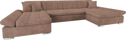 Dewitt Sovesofa med Dobbel Sjeselong 4 seter i Bouclé Rosa