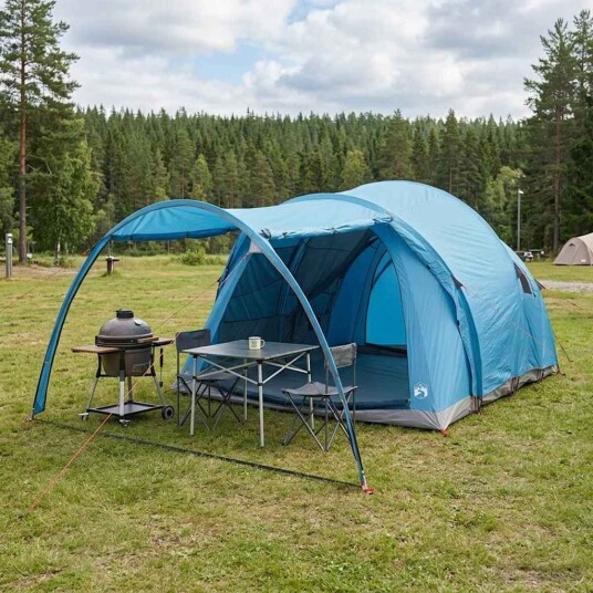 telt Blå 6 personer Polyester og stål telt Blå 6 personer Polyester og stål