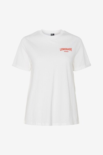pieces   T skjorte pcFib SS Printed T shirt Jrs BC   Hvit