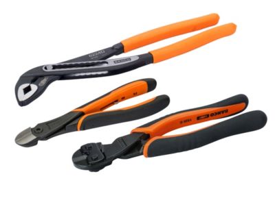 Bahco Tangsæt 3 Dele - Med Vandpumpetang, Heavy Duty Sidebidetang Og Mini Boltsaks