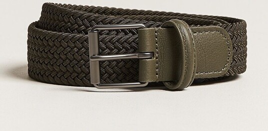 Anderson's Elastic Woven 3 cm Belt Military Green