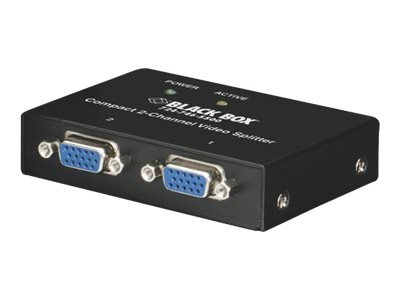 Black Box Compact Vga Video Splitter - Videosplitter - 2 X Vga - Stasjonær Black Box Compact Vga Video Splitter - Videosplitter - 2 X Vga - Stasjonær