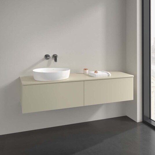 Villeroy & Boch  Antao Servantskap med 2 skuffer 160x50x36 cm u/lys Grå Matt