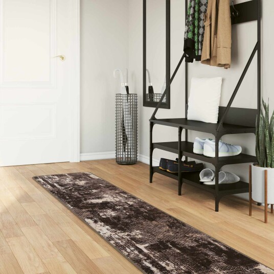 Teppe Runner MARSA Svart 50 x 400 cm Polyester og PVC