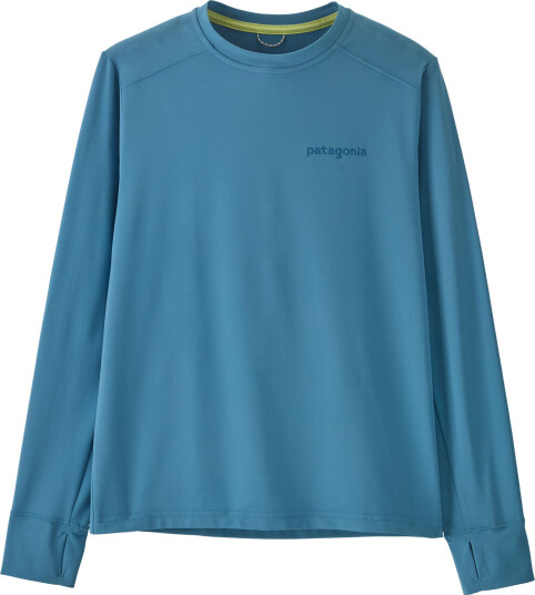 Patagonia Kids' Long Sleeved Capilene Silkweight T Shirt Ridge Rise Moonlight: Shore Blue L