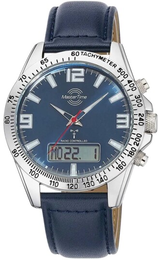 Master Time Herreklokke MTGA 10876 32L Classic Blå/Lær Ø42 mm