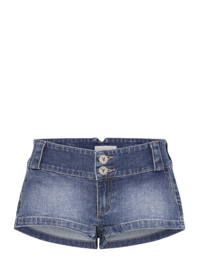 ABRAND 00 Super Low Mini Short Bebe Tuxedo Bebe   Blue   24