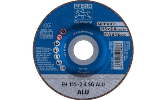 Pferd Eh 115-2,4 Sg Alu, Ikke-Jernholdig Metall, Aluminium, Pferd, 2,22 Cm, 11,5 Cm, 13300 Rpm, 25 Stykker Pferd Eh 115-2,4 Sg Alu, Ikke-Jernholdig Metall, Aluminium, Pferd, 2,22 Cm, 11,5 Cm, 13300 Rpm, 25 Stykker