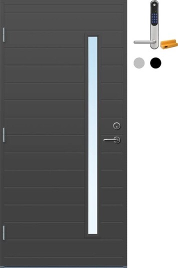 Ytterdør Bygg1 Sotra med Yale Doorman Classic Home