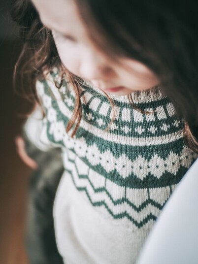 Fliink Janie Nordic Pullover Knit Beetle (80 / 1 år)