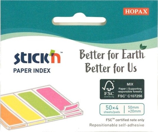 Stick´n´find 4 Neon Paper Index Tabs