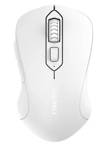 Dareu Wireless mouse LM115G 2.4G 800-1600 DPI (white) - Mus - 6 - Hvit