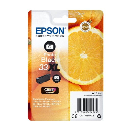 Epson T3361 blekkpatron, fotosvart XL