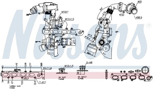 NISSENS 93516 Turbolader NISSENS 93516 Turbolader