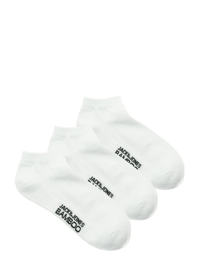 Jack & Jones Jacbasic Bamboo Short Sock 3 Pack Noos - White - ONE SIZE