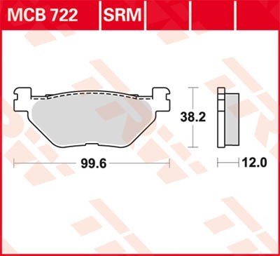 Bremseklosser TRW MCB722SRM Bremseklosser TRW MCB722SRM