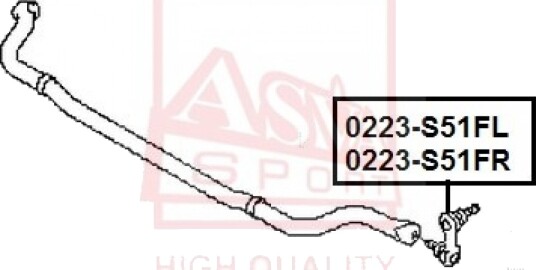 stang, stabilisator ASVA 0223-S51FR