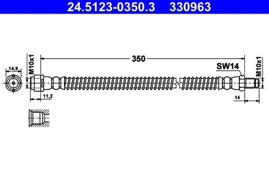 Bremseslange ATE 24.5123-0350.3