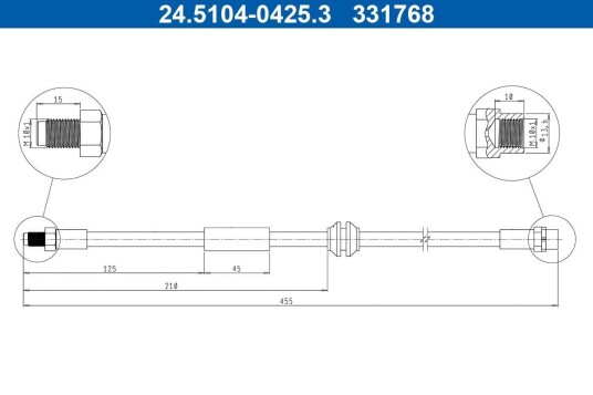 Bremseslange ATE 24.5104-0425.3