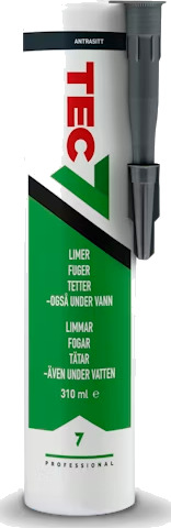 Tec7 Monteringslim Og Fugemasse Antrasitt 310ml