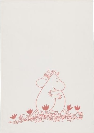 MoominArabia - Mummi kjøkkenhåndkle 50x70 cm Kjærlighet rosa