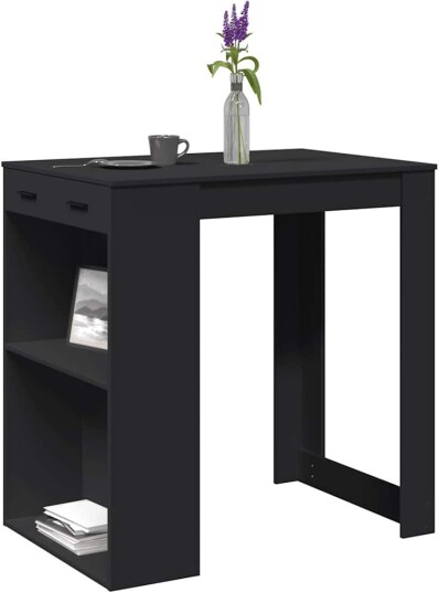 Barbord svart 102x70x103,5 cm konstruert tre 8721158401571