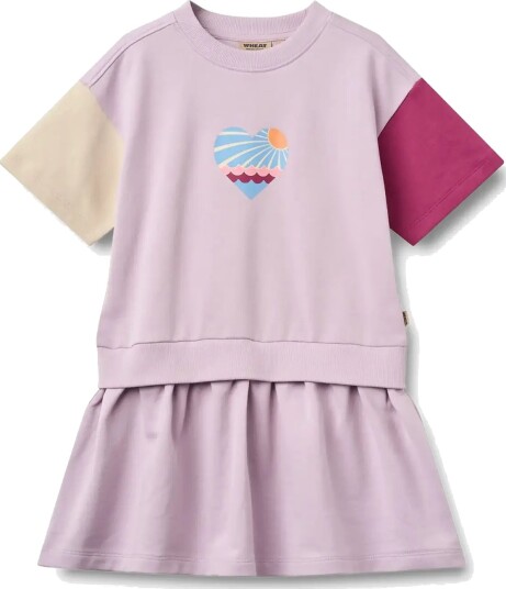 Wheat Sweat Dress S/S Mey Purple 140