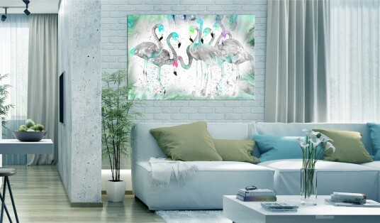Tavle Turquoise Flamingoes 120X80 Artgeist sp. z o. o.