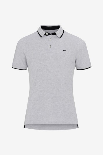 Jack & Jones Pikétrøye jjePaulos Polo SS Grå Jack & Jones Pikétrøye jjePaulos Polo SS Grå