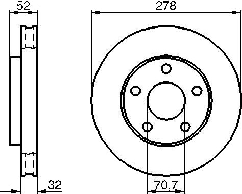 BOSCH 0 986 478 486 Bremseskive