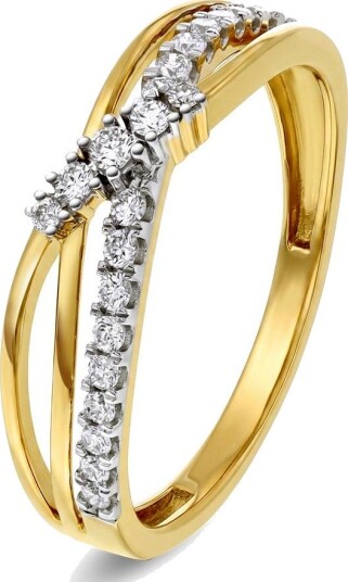 Pan Jewelry Ring i gull med diamant 0,21 ct WP størrelse Ring i gull med diamant 0,21 ct WP Str. 60