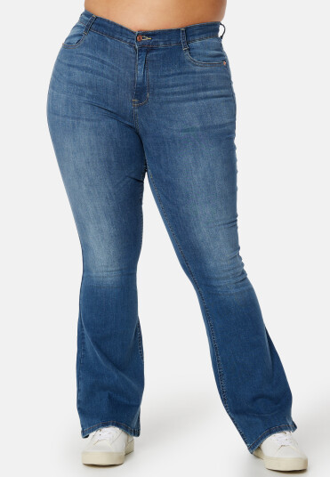 BUBBLEROOM Tove High Waist Flared Superstretch Medium blue 36