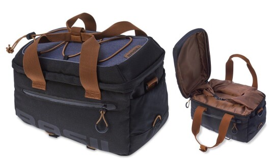 Basil Miles Sykkelveske Til Bagasjebrett 7 liter Sort/Brun Basil Miles Sykkelveske Til Bagasjebrett 7 liter Sort/Brun