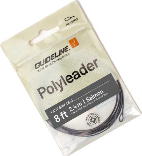 Guideline Polyleader Salmon 8"