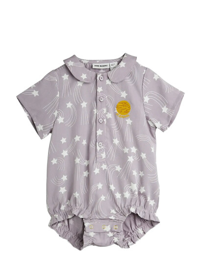 Mini Rodini Starfall Aop Woven Body   Purple   80/86