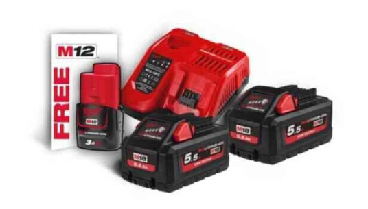 Milwaukee Batterisett M18 HNRG-552 18V, 2x5Ah Milwaukee Batterisett M18 HNRG-552 18V, 2x5Ah