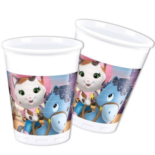 8 stk Plastkrus 200 ml Sheriff Callie
