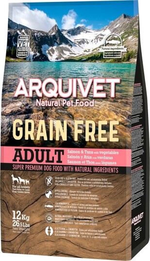 Arquivet Tørrfôr Dog Grain Free Laks 12 kg